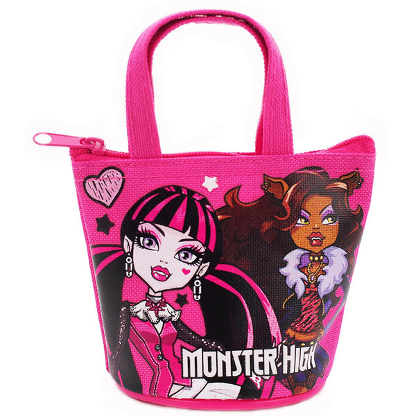 12 Monster High Pink Mini Coin Purses for Coin Storage ( 1 Dozen )