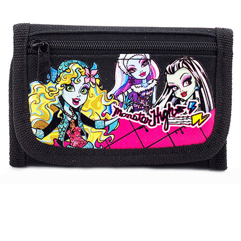 Monster High Character Authentic Licensed Black Trifold Wallet
