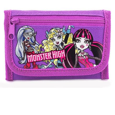 Monster High Character Authentic Licensed Lavender Trifold Wallet