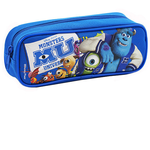 Monster University Character Single Zipper Blue Pencil Case