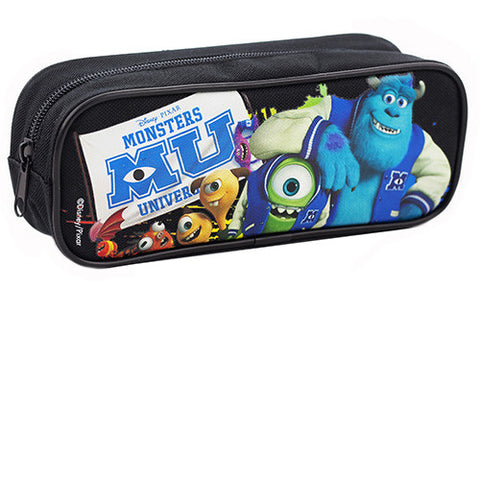 Monster University Character Single Zipper Black Pencil Case