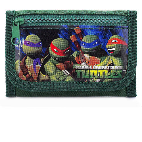 Teenage Mutant Ninja Turtles Authentic Licensed Green Trifold Wallet
