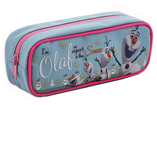 Frozen " I Am Olaf " Character Single Zipper Blue Pencil Case