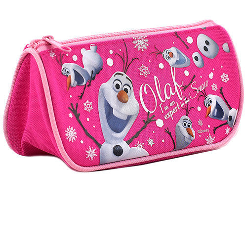 Frozen " I Am Olaf " Authentic Licensed  Multi Purpose Triangle Style Pink Pencil Case
