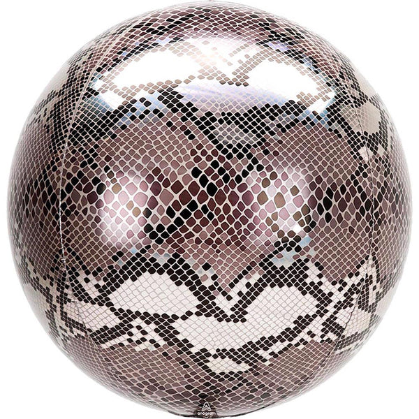 3 Snake Skin Print Orbz Foil Balloons 16" Pack