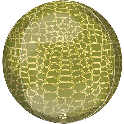 3 Alligator Skin Print Orbz Foil Balloons 16" Pack