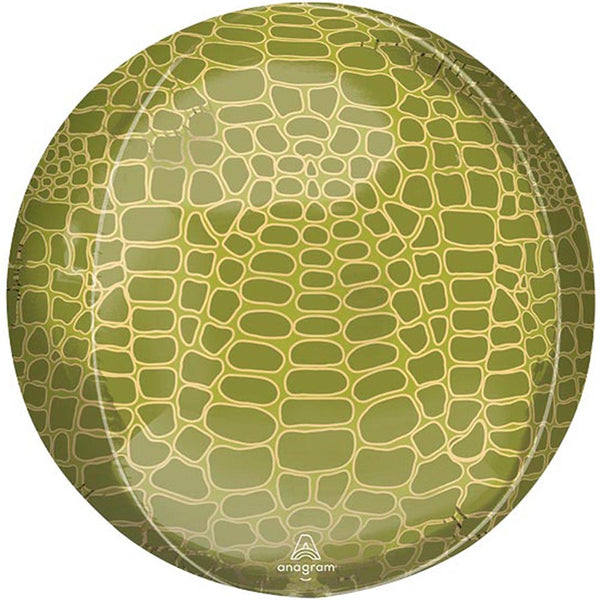 3 Alligator Skin Print Orbz Foil Balloons 16" Pack
