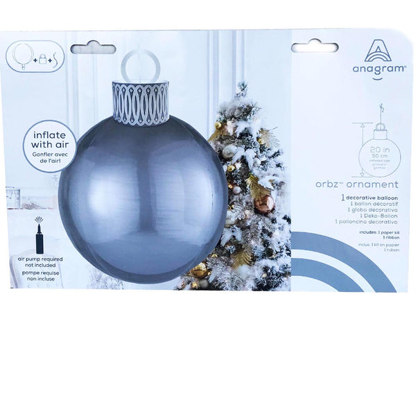 Silver ORBZ Ornament Balloon