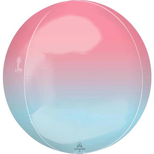 3 Pink And Blue Orbz Ombre Balloons 15" Pack