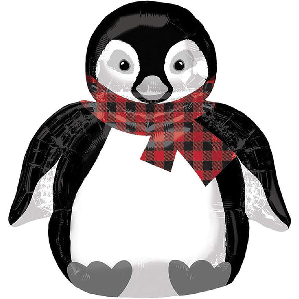 Holiday Penguin Foil Balloon 28"