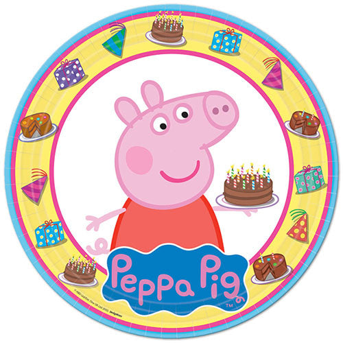 Peppa Pig 8 Luncheon Paper Plates 9"