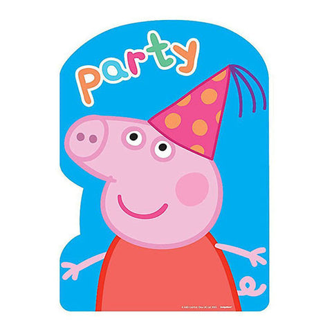 Peppa Pig Authentic Licensed Invitation Cards 8ct