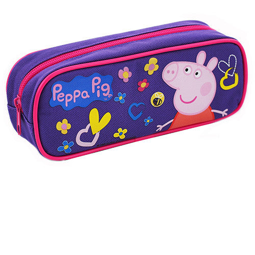 Peppa Pig Character Single Zipper Purple Pencil Case