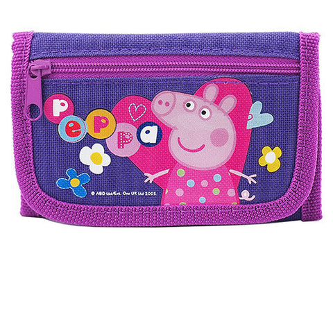 Peppa Pig Character Authentic Licensed Purple Trifold Wallet