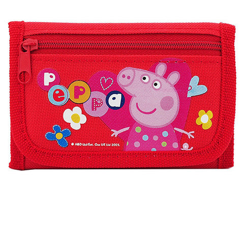 Peppa Pig Character Authentic Licensed Red Trifold Wallet