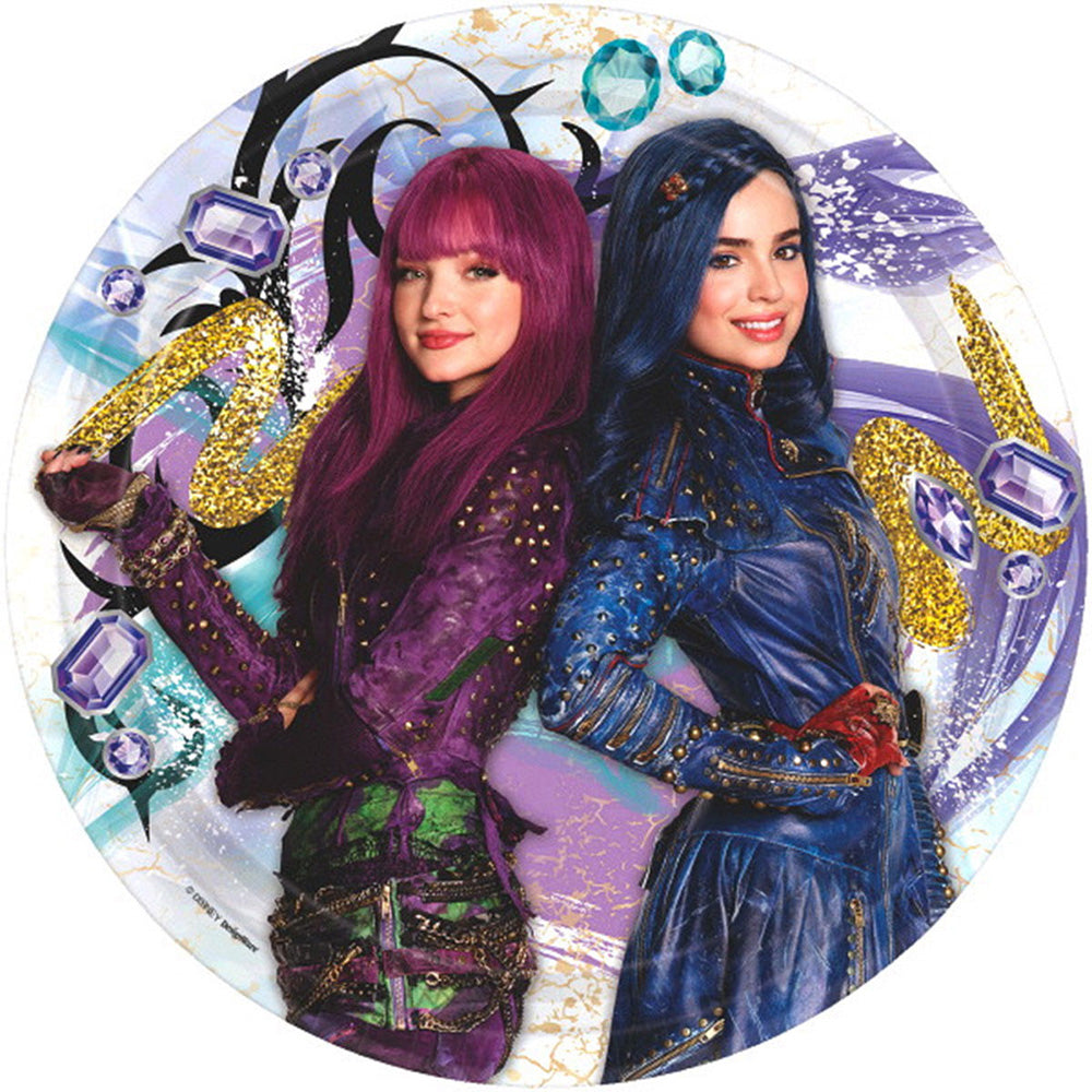 Descendants party supplies 8 Luncheon Plates 9