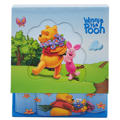 Winnie The Pooh Character " Pooh & Flower " Authentic Licensed Beautiful Embossed Memo Pad