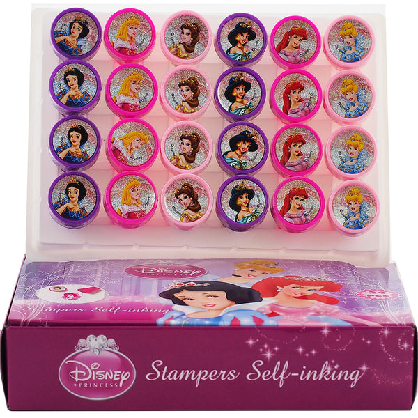24 Princess Authentic Licensed Self Inking Stampers in Box