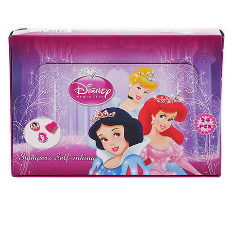 24 Princess Authentic Licensed Self Inking Stampers in Box