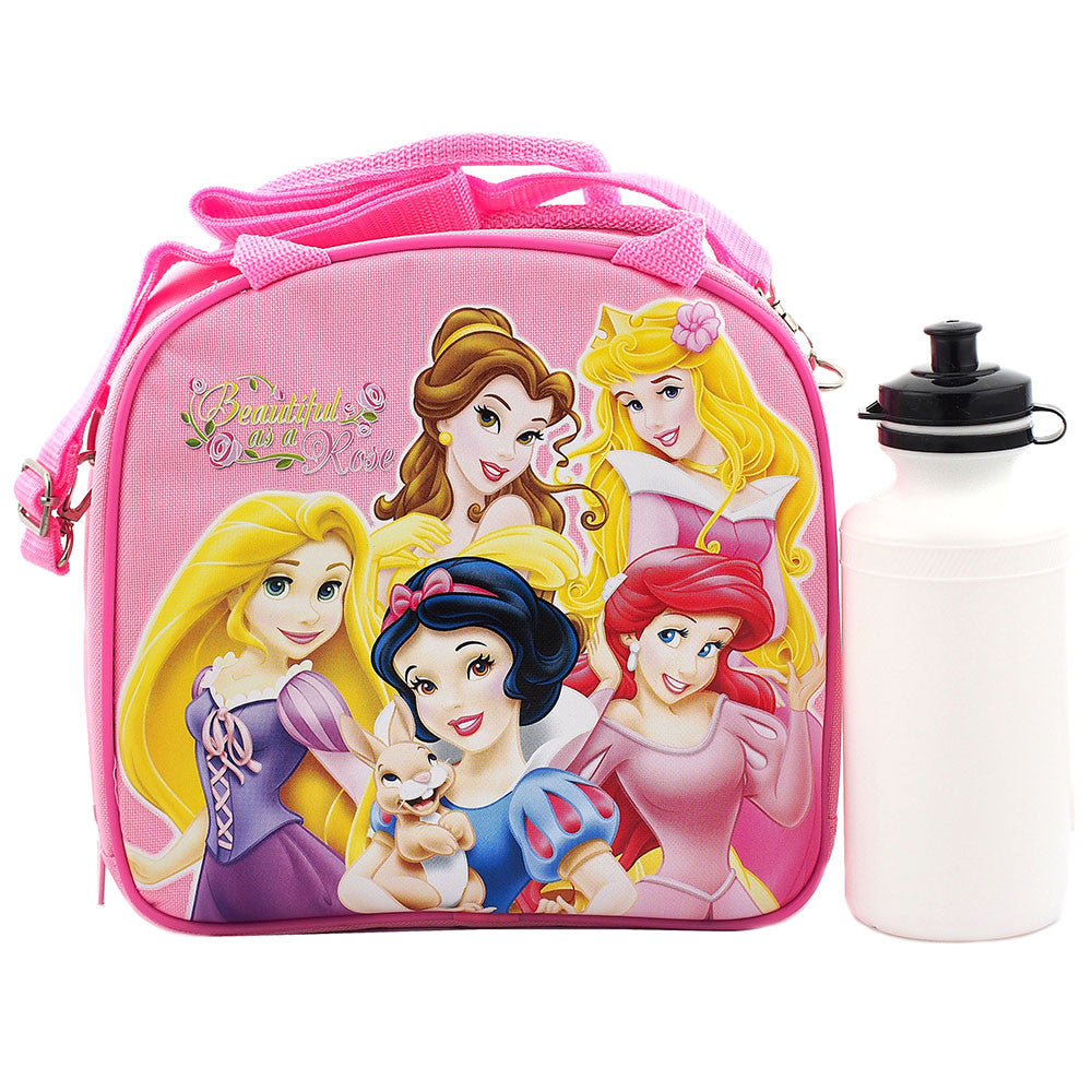 Princess Character Authentic Licensed Pink Lunch bag with Water Bottle