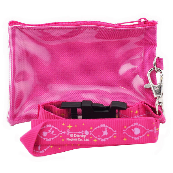 Princess Character Hot Pink Lanyard with Detachable Coin Purse