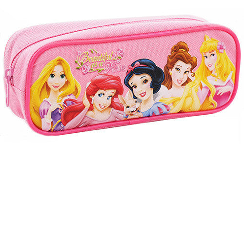 Princess Character Single Zipper Light Pink Pencil Case