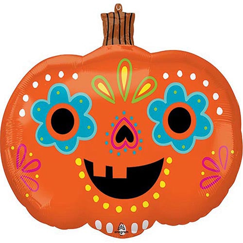 Coco Day of The Dead Pumpkin Foil Balloon 24"