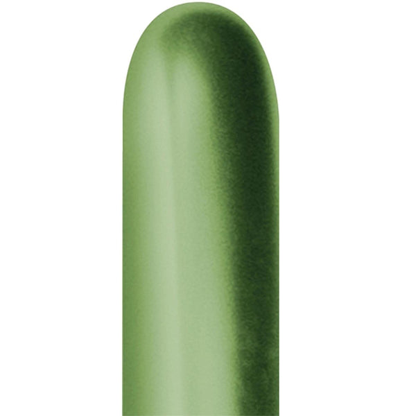 260B Reflex Key Lime Betallic balloons 50 Twisting