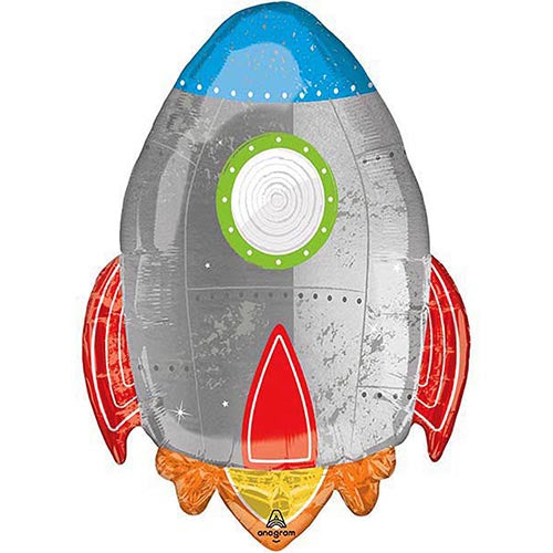 Blast Off Rocket Foil Balloon 29"
