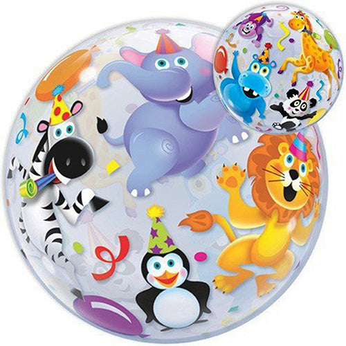 Safari Animals Bubble Balloon 22"