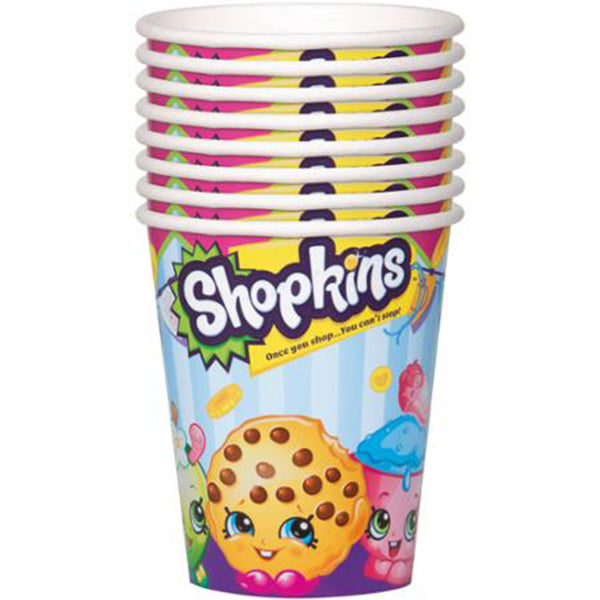 Shopkins Character Authentic Licensed 8 Paper Cups 9 oz