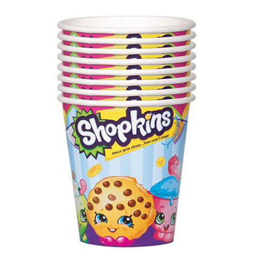 Shopkins Character Authentic Licensed 8 Paper Cups 9 oz