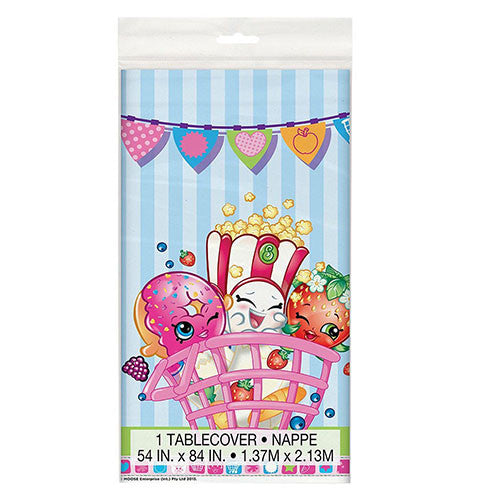 Shopkins Character Authentic Licensed Plastic Table Cover 54"x 84"