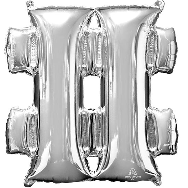 Symbol Hashtag # foil balloon