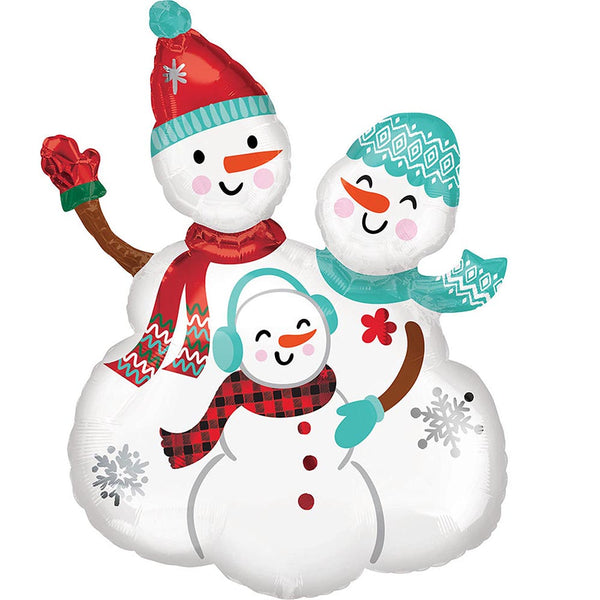 Snowman Family Foil Balloon 31"