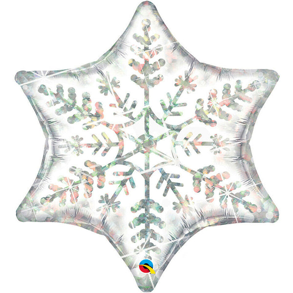 Snowflake Holographic Balloon 36"