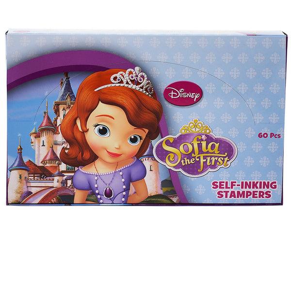 60 Princess Sofia Authentic Licensed Self Inking Stampers in a Box