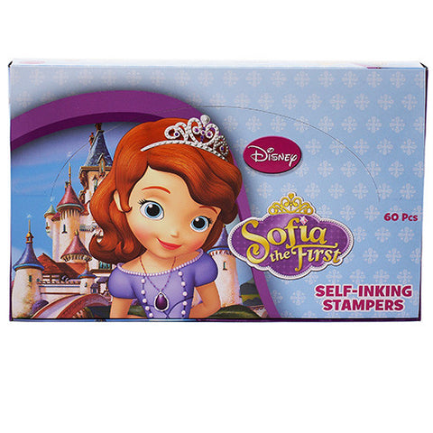 60 Princess Sofia Authentic Licensed Self Inking Stampers in a Box