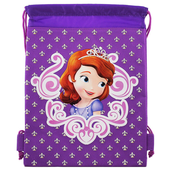 Princess Sofial Character Authentic Licensed Purple Drawstring Bag