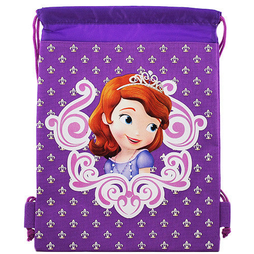 Princess Sofial Character Authentic Licensed Purple Drawstring Bag