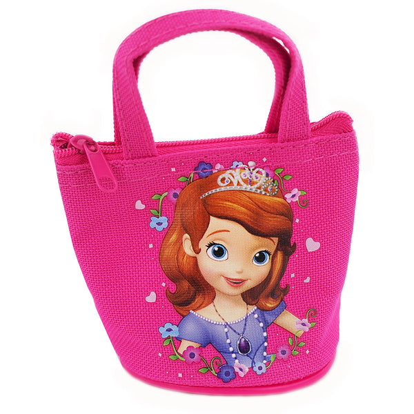 12 Princess Sofia Hot Pink Mini Coin Purses for Coin Storage ( 1 Dozen )