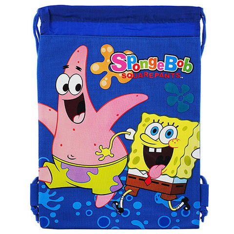 Spongebob Squarepants Character Authentic Licensed Blue Drawstring Bag