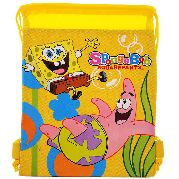 Spongebob Squarepants Character Authentic Licensed Yellow Drawstring Bag