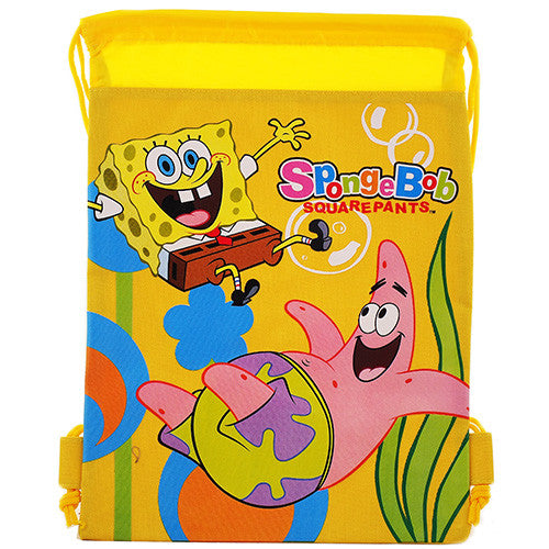 Spongebob Squarepants Character Authentic Licensed Yellow Drawstring Bag