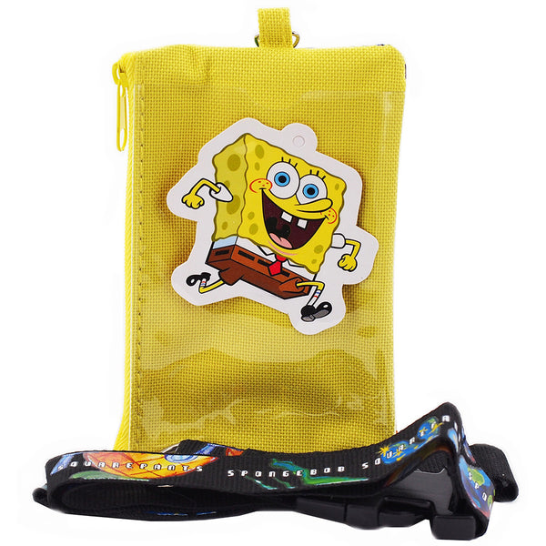 Spongebob Character Yellow Lanyard with Detachable Coin Purse
