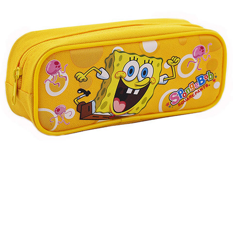 Spongebob Character Single Zipper Yellow Pencil Case