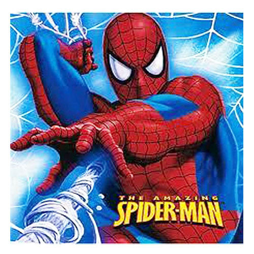 Spiderman The Amazing Authentic Licensed Blue Beverage Napkins 16ct