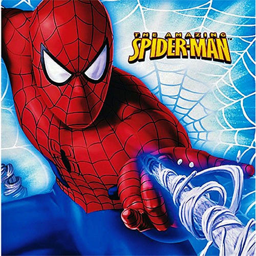 Spiderman The Amazing Authentic Licensed Blue Luncheon Napkins 16ct