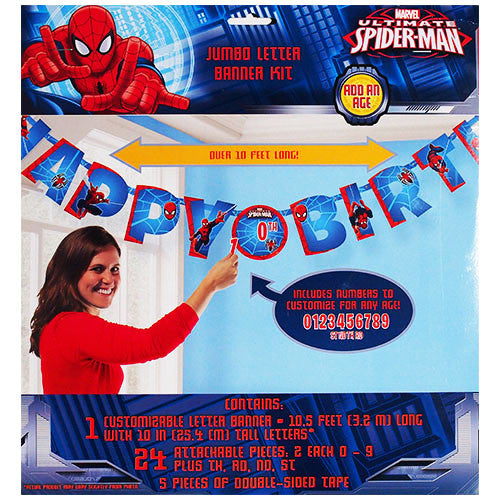 Spiderman Jumbo Letter Banner Kit