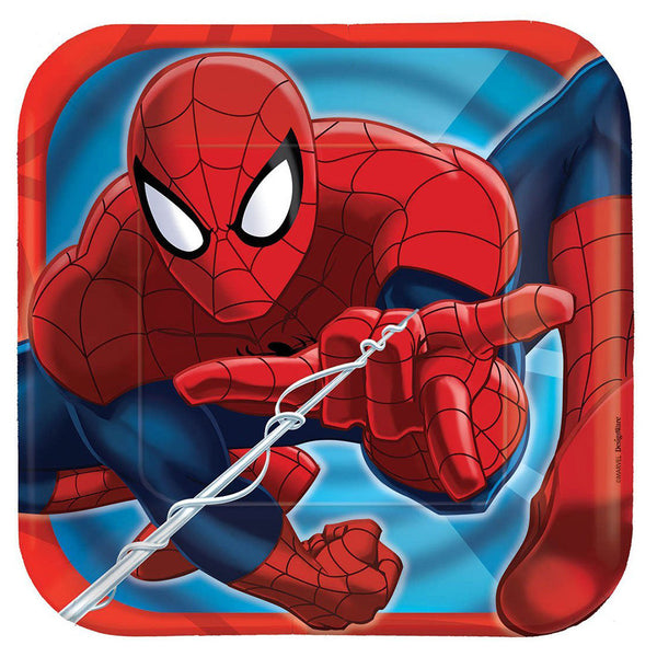 Spiderman Character Authentic Licensed 8 Dessert Plates 7"